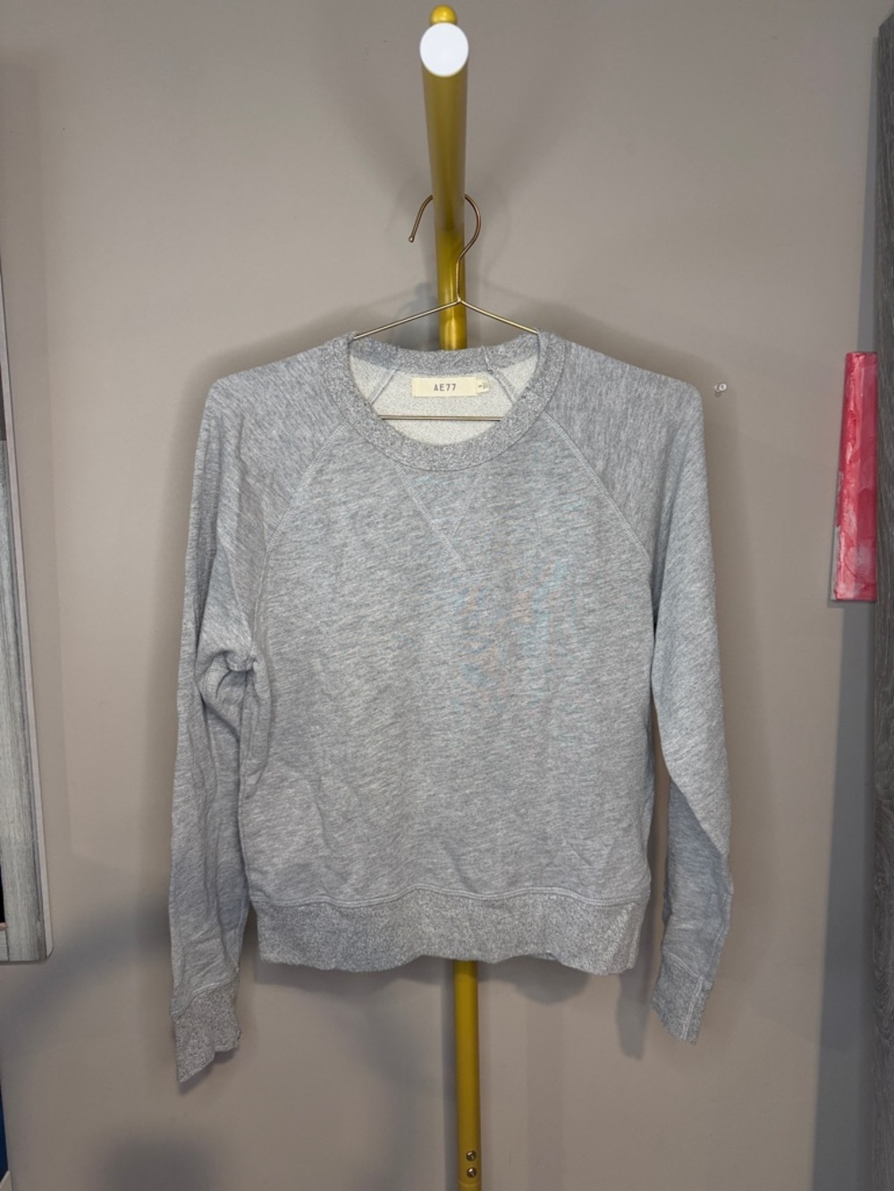 aerie Light Heather Gray Crewneck Pullover